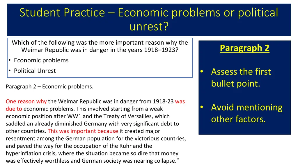 student practice economic problems or political 2