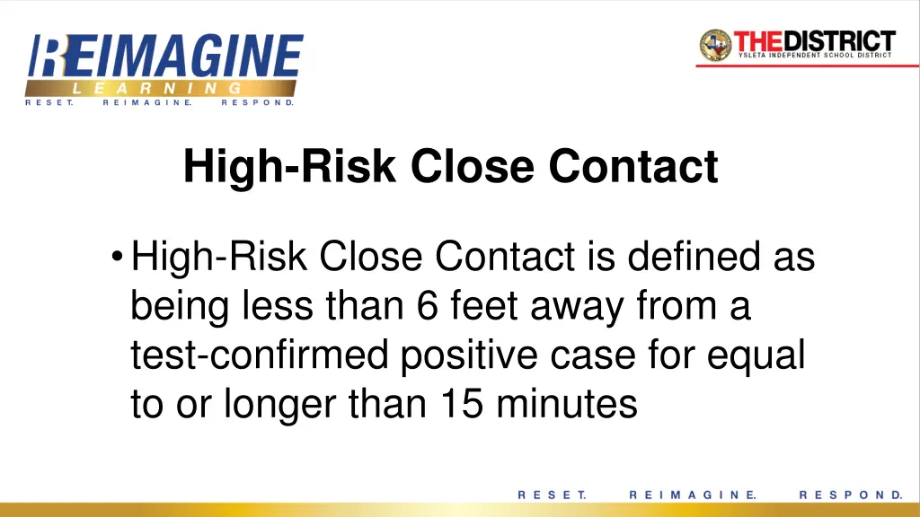 high risk close contact