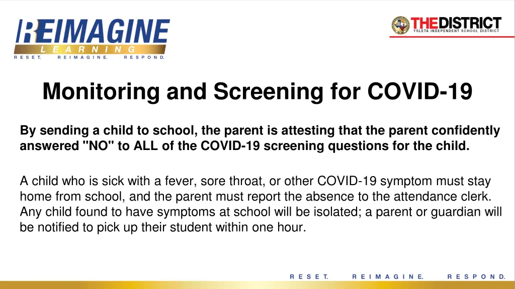 monitoring and screening for covid 19 1