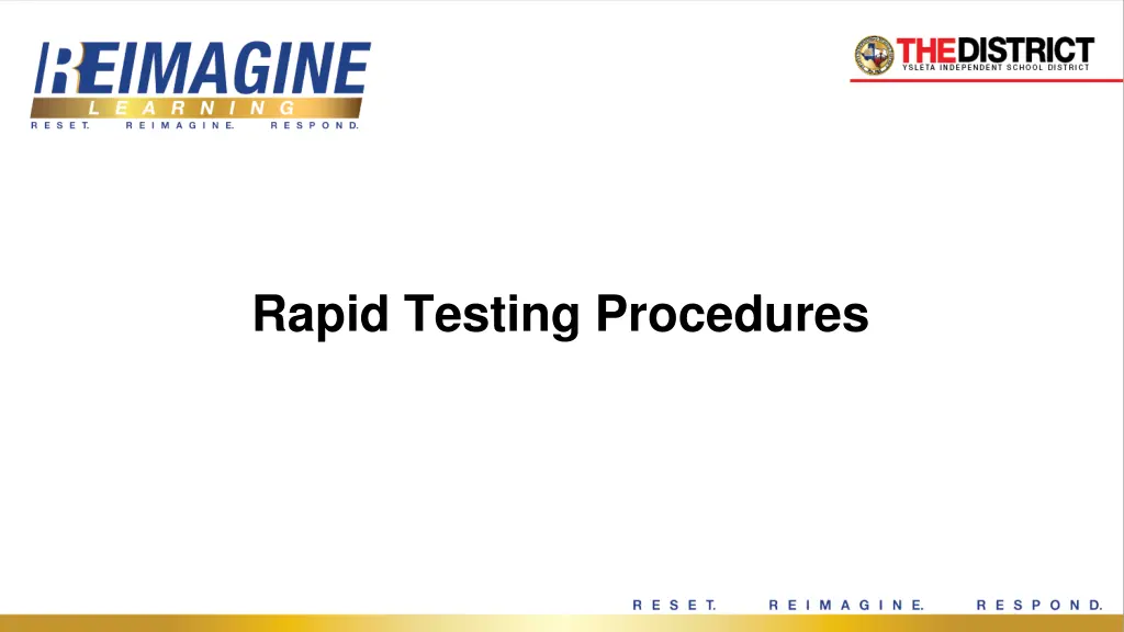 rapid testing procedures