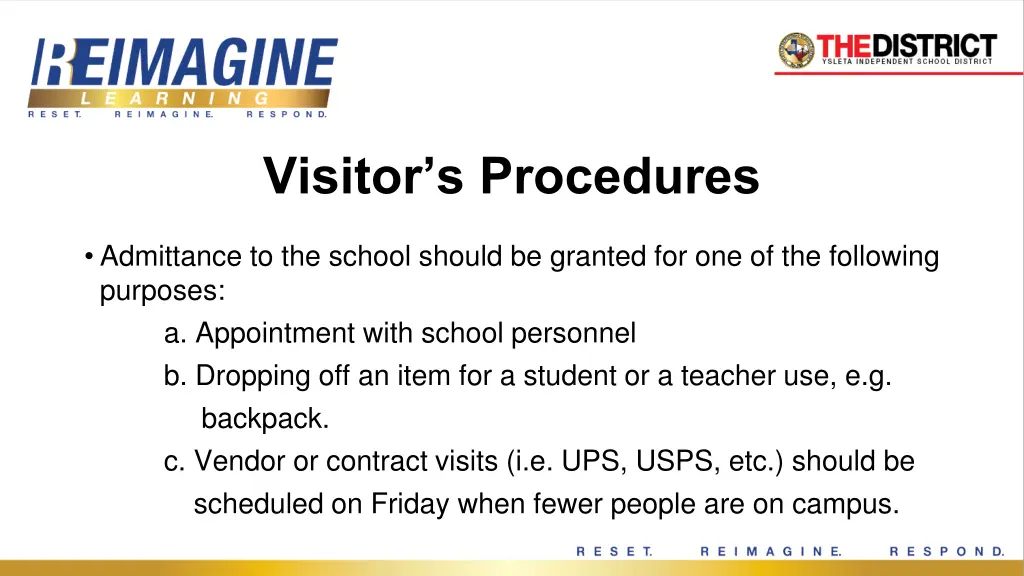 visitor s procedures 1