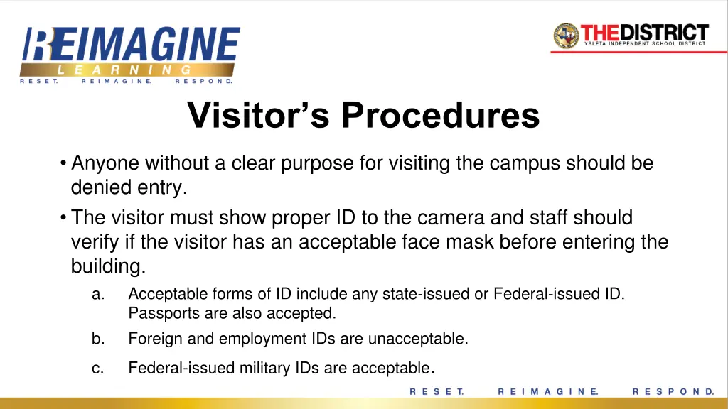 visitor s procedures