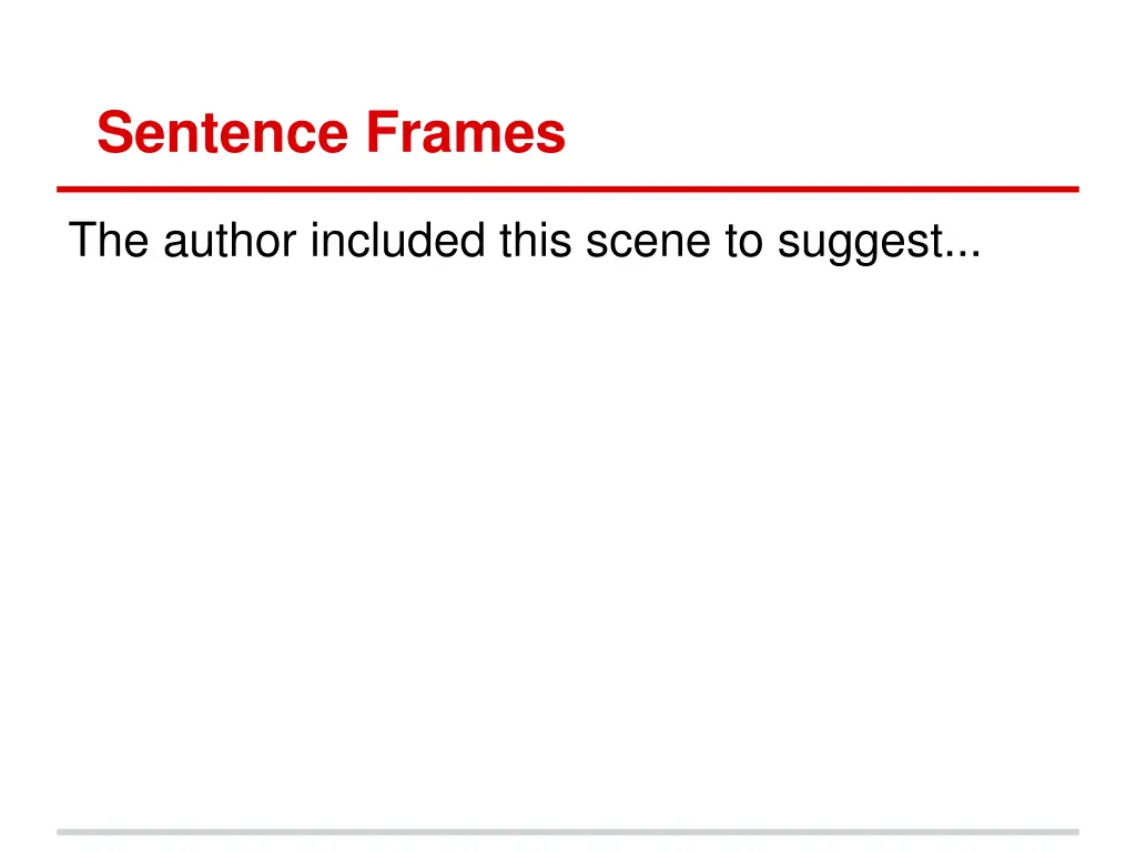 sentence frames 1