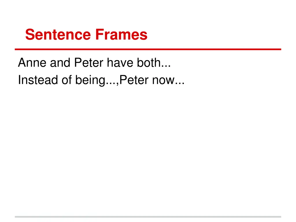 sentence frames 3