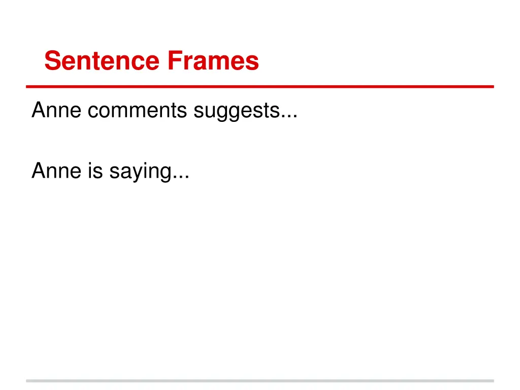 sentence frames 5