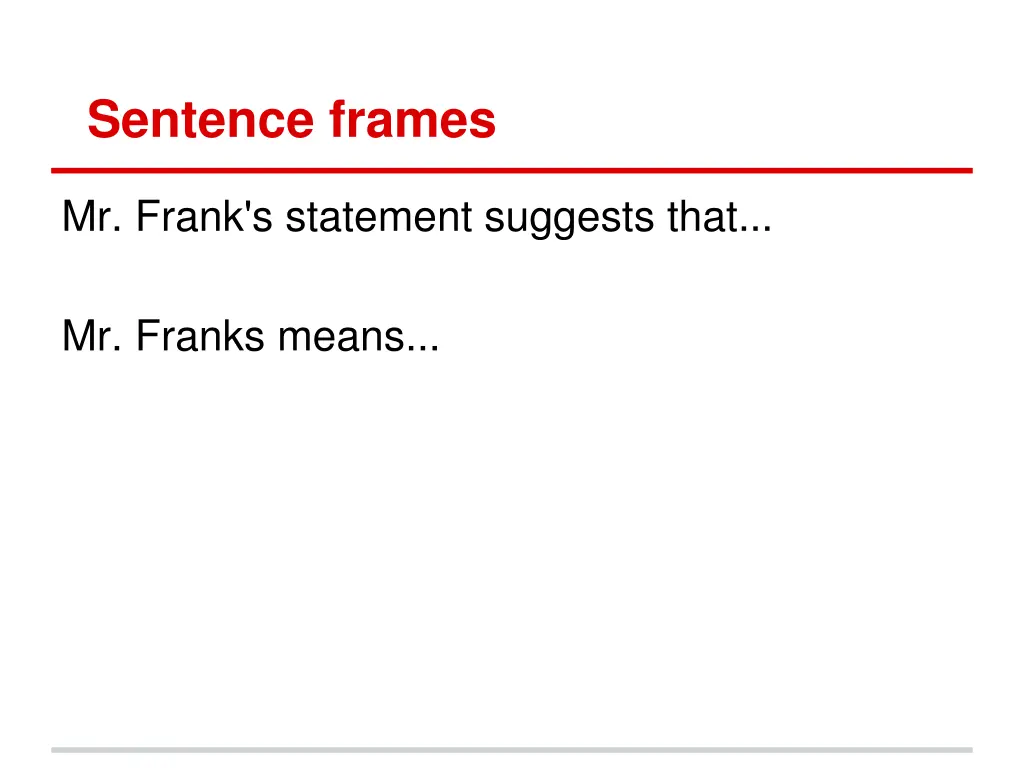 sentence frames 6