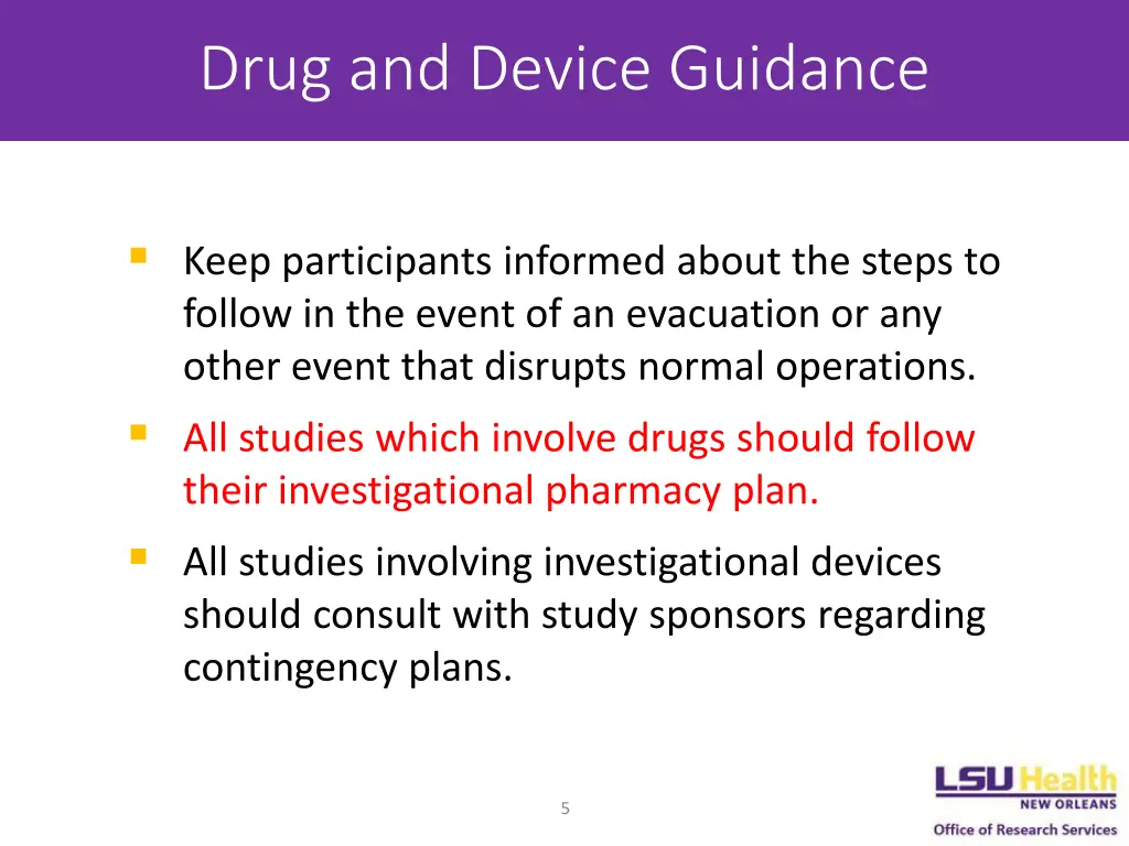 drug and device guidance