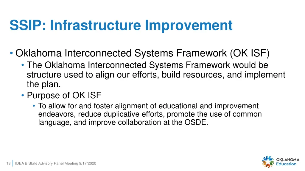 ssip infrastructure improvement