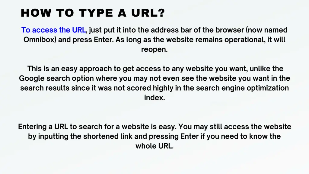 how to type a url