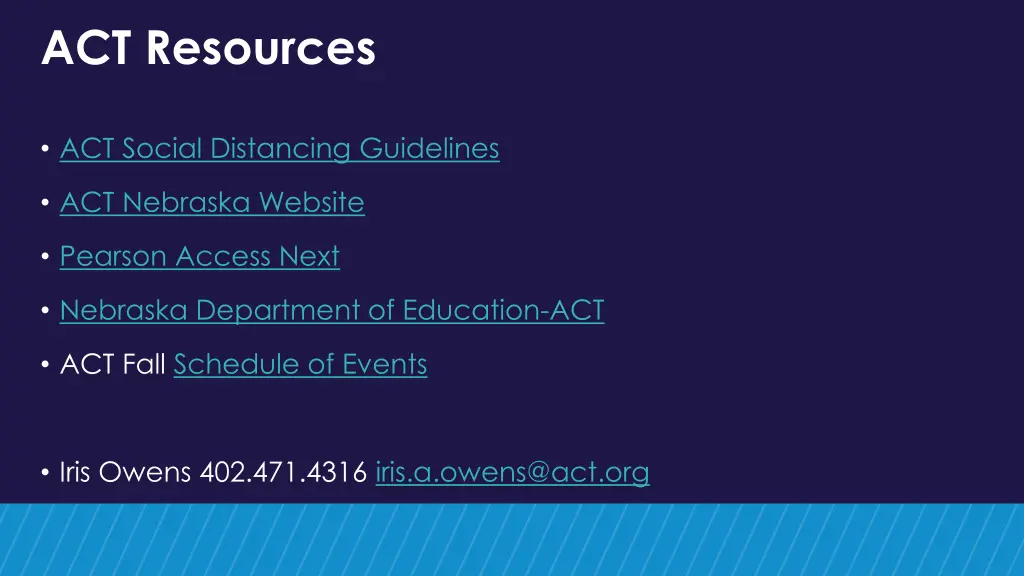 act resources