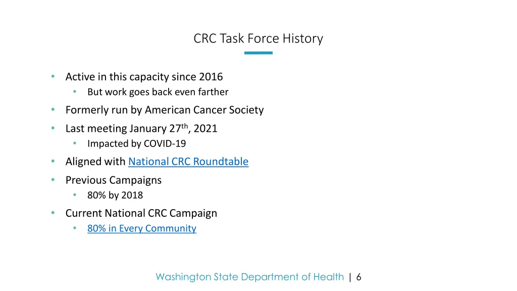 crc task force history