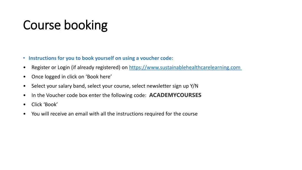 course booking course booking