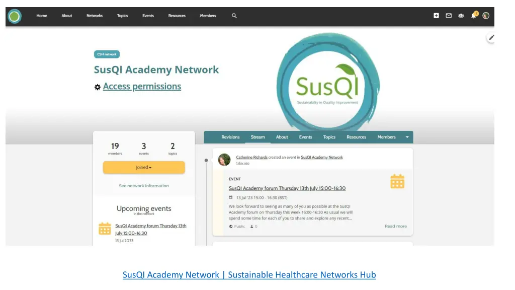 susqi academy network sustainable healthcare