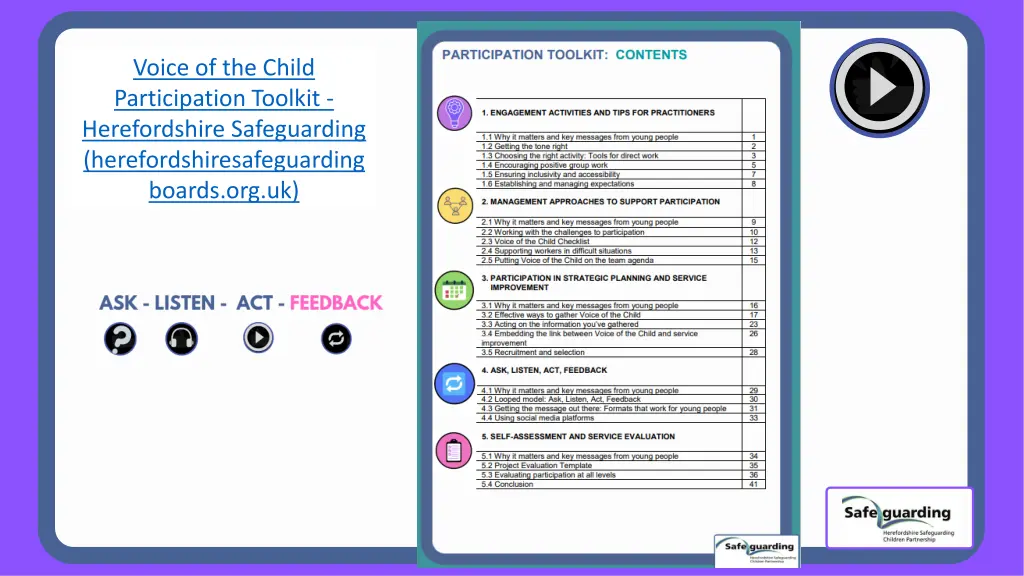 voice of the child participation toolkit