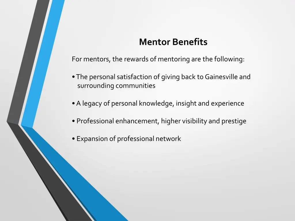 mentor benefits