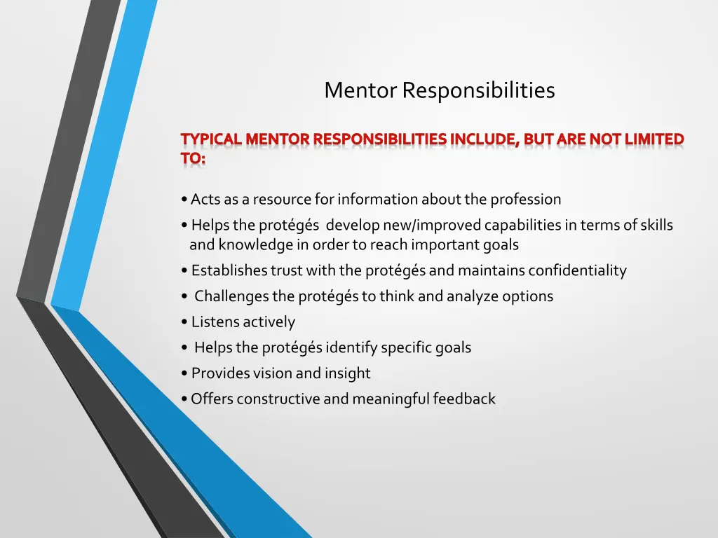 mentor responsibilities