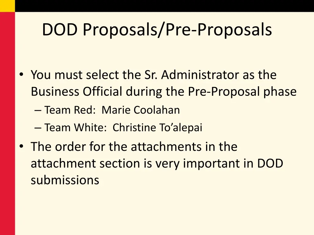 dod proposals pre proposals