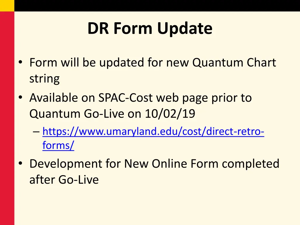 dr form update