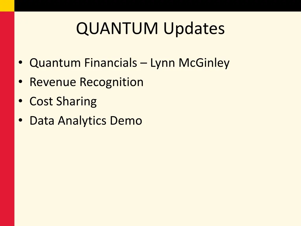 quantum updates