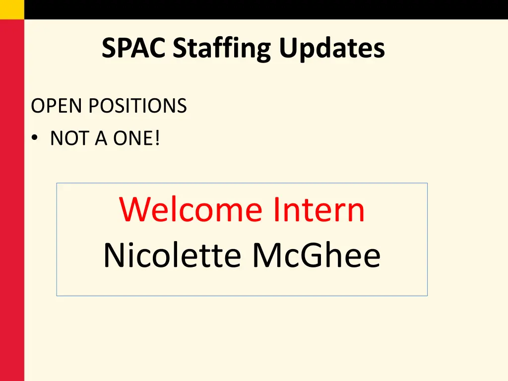 spac staffing updates