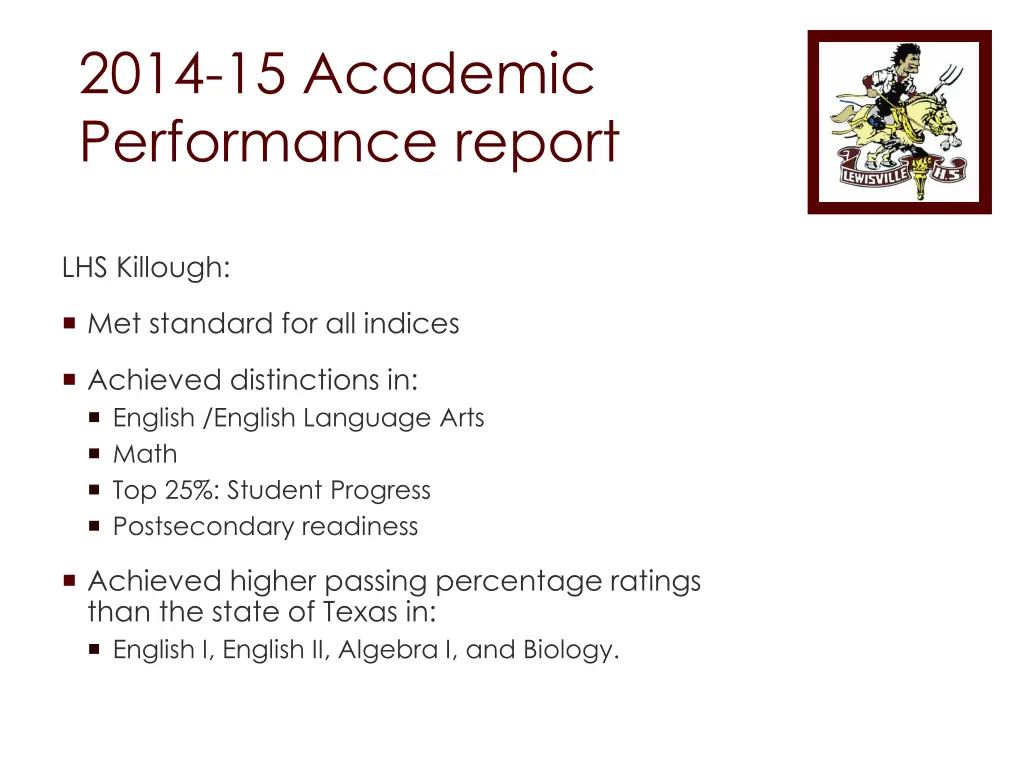 2014 15 academic performance report