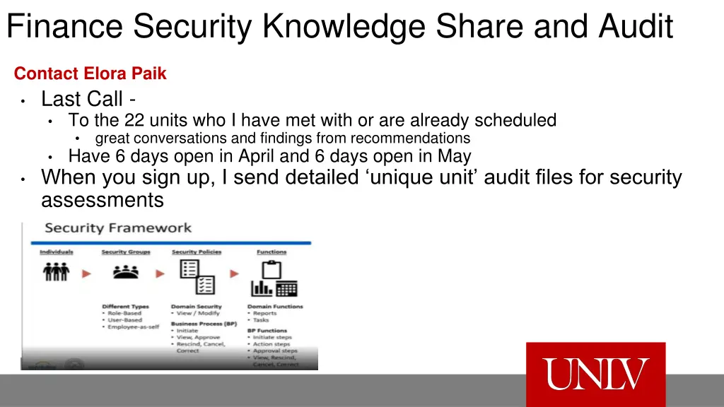 finance security knowledge share and audit