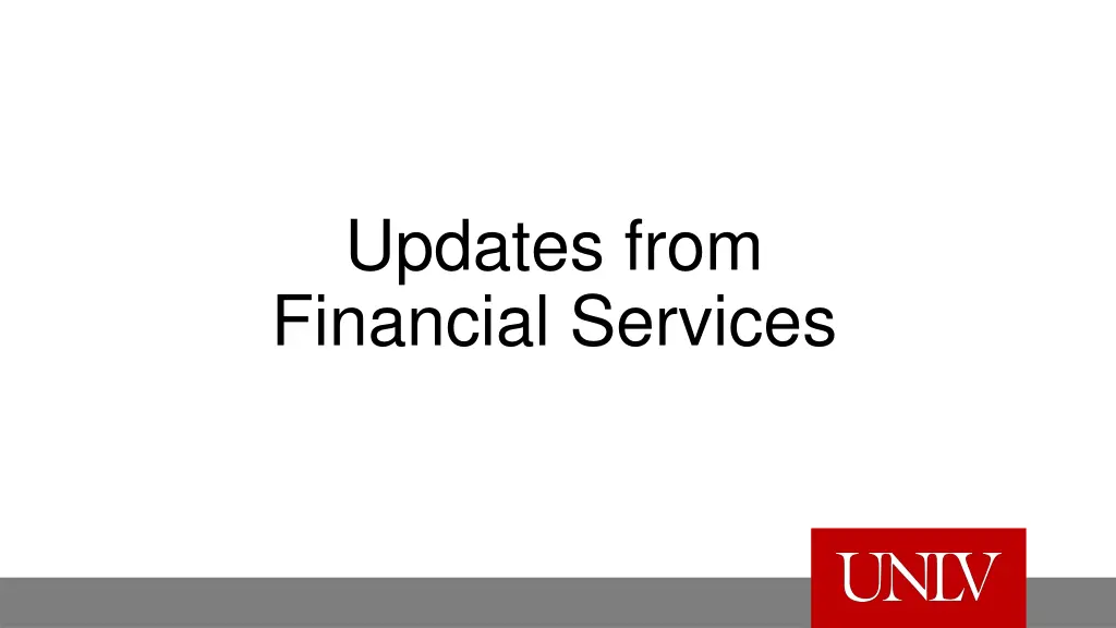 updates from financial services