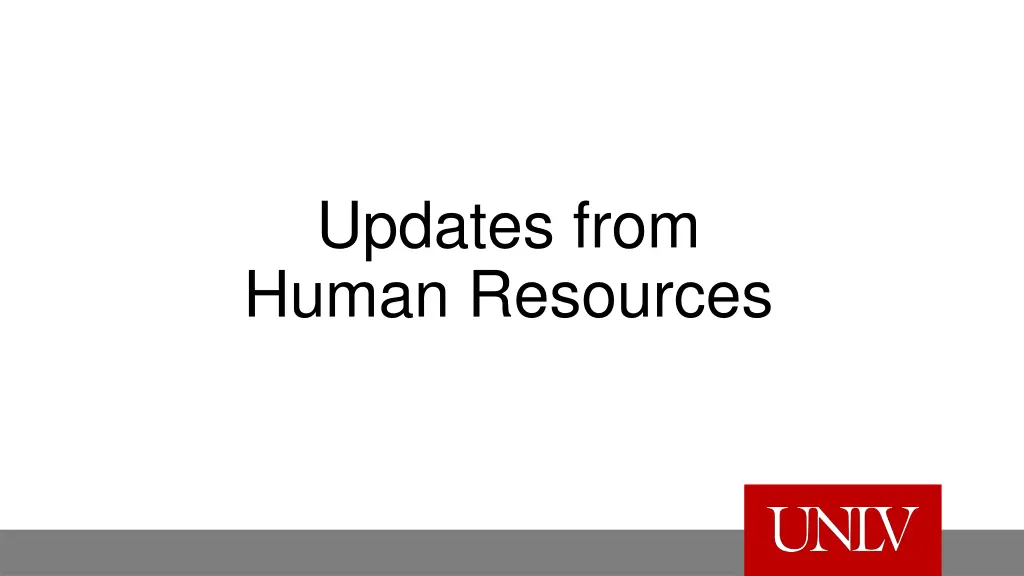 updates from human resources