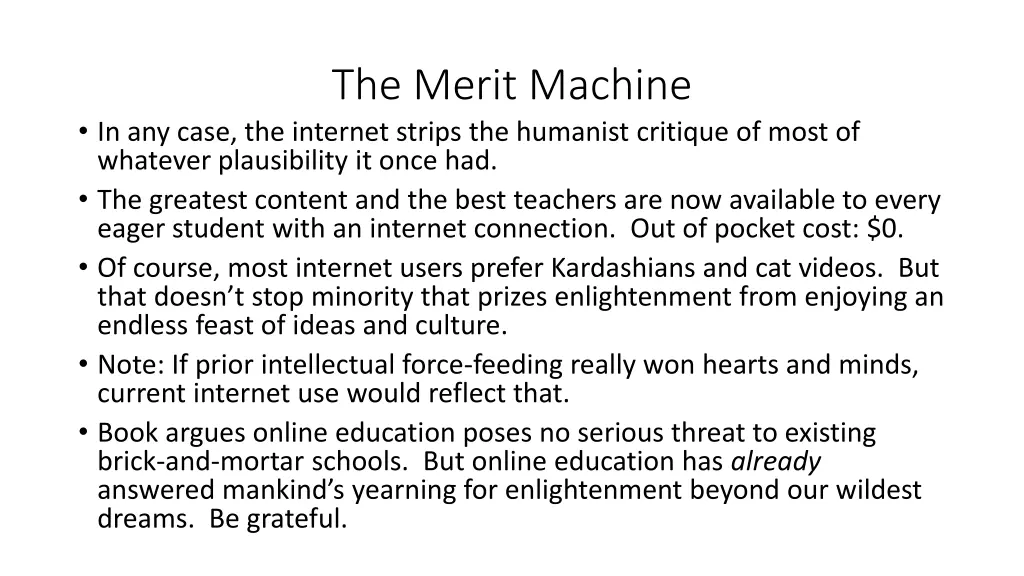 the merit machine