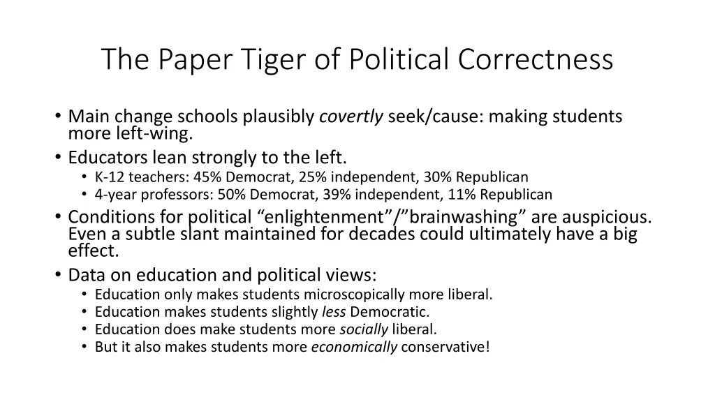 the paper tiger of political correctness