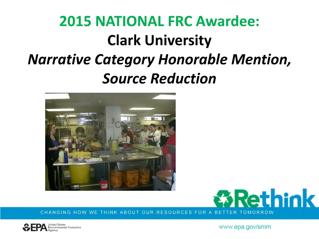 2015 national frc awardee clark university