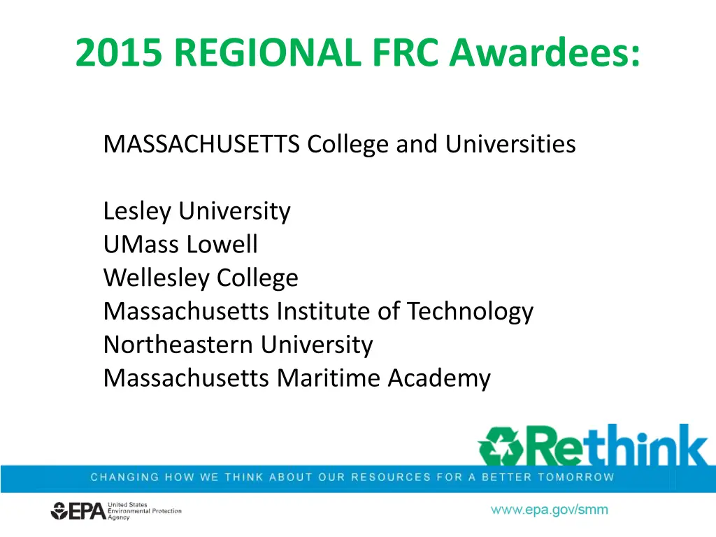 2015 regional frc awardees