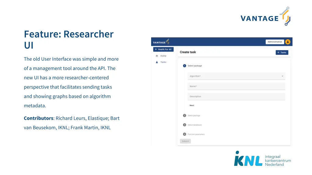 feature researcher ui