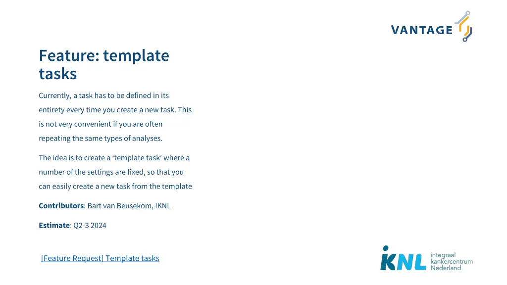 feature template tasks