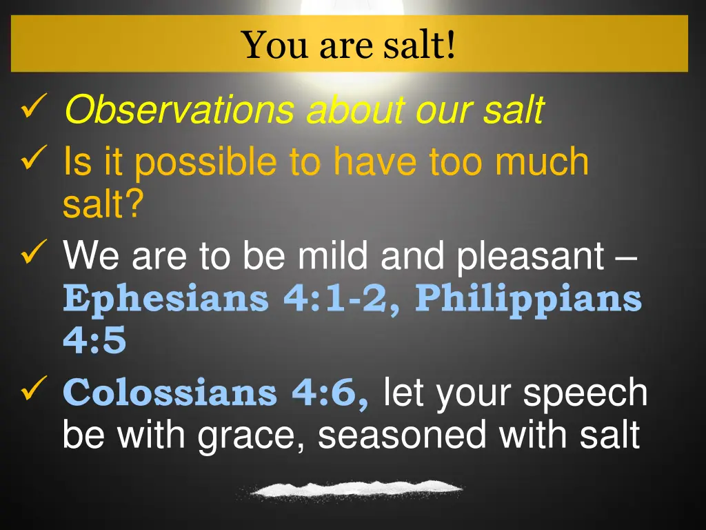 you are salt 3