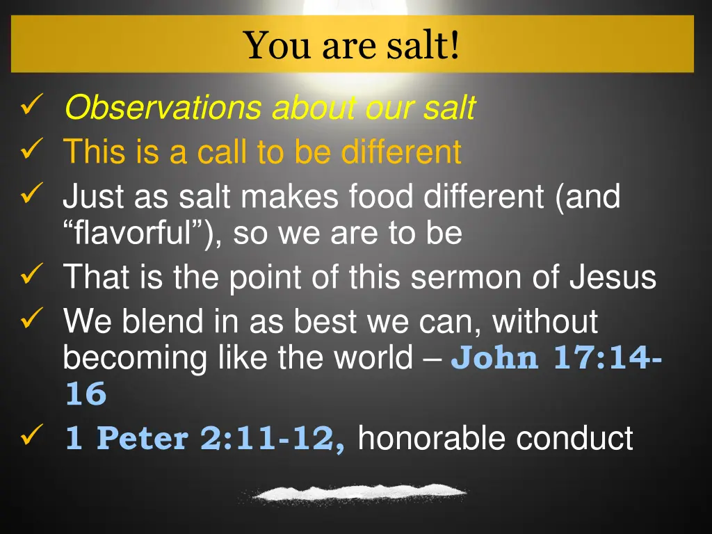 you are salt 4