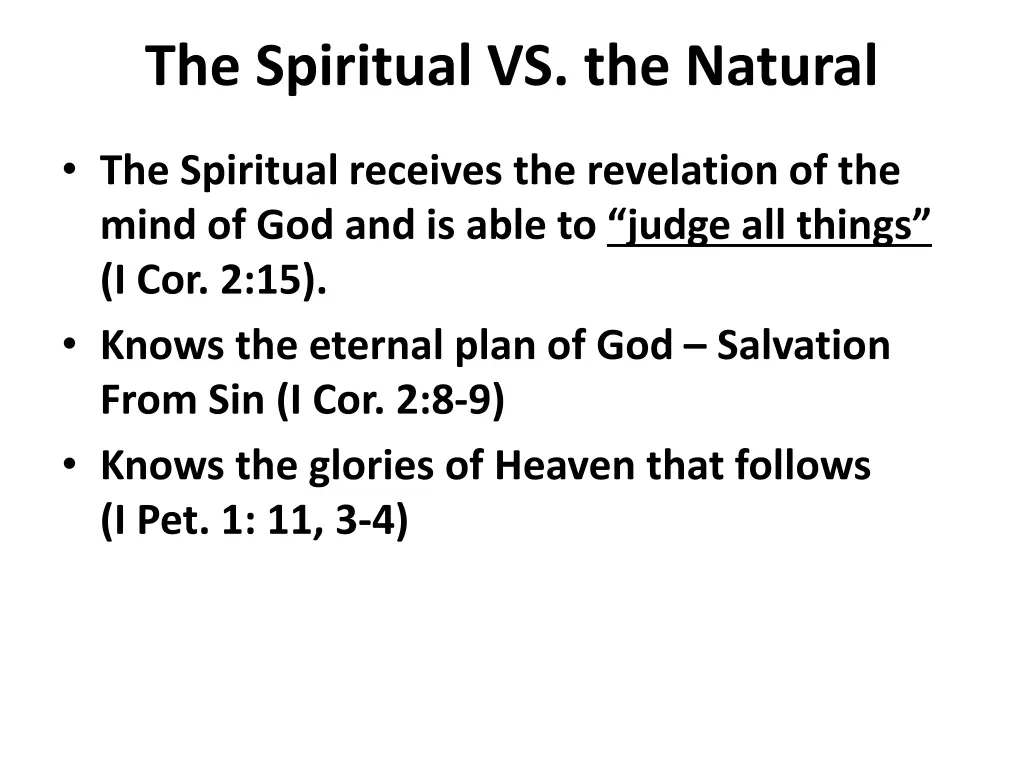 the spiritual vs the natural 1