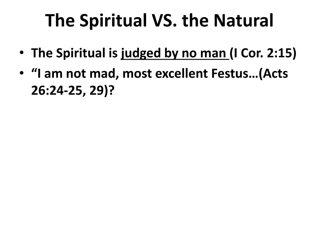 the spiritual vs the natural 2