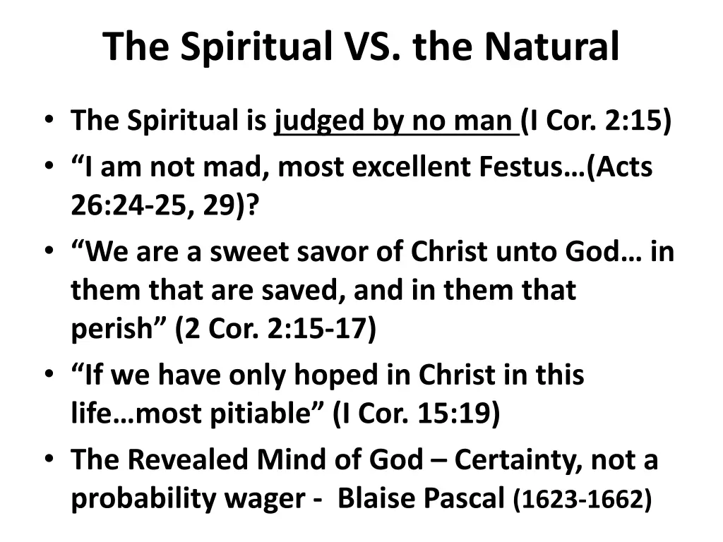 the spiritual vs the natural 5