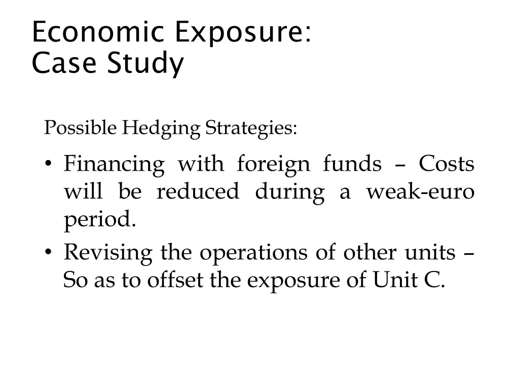 economic exposure case study 2