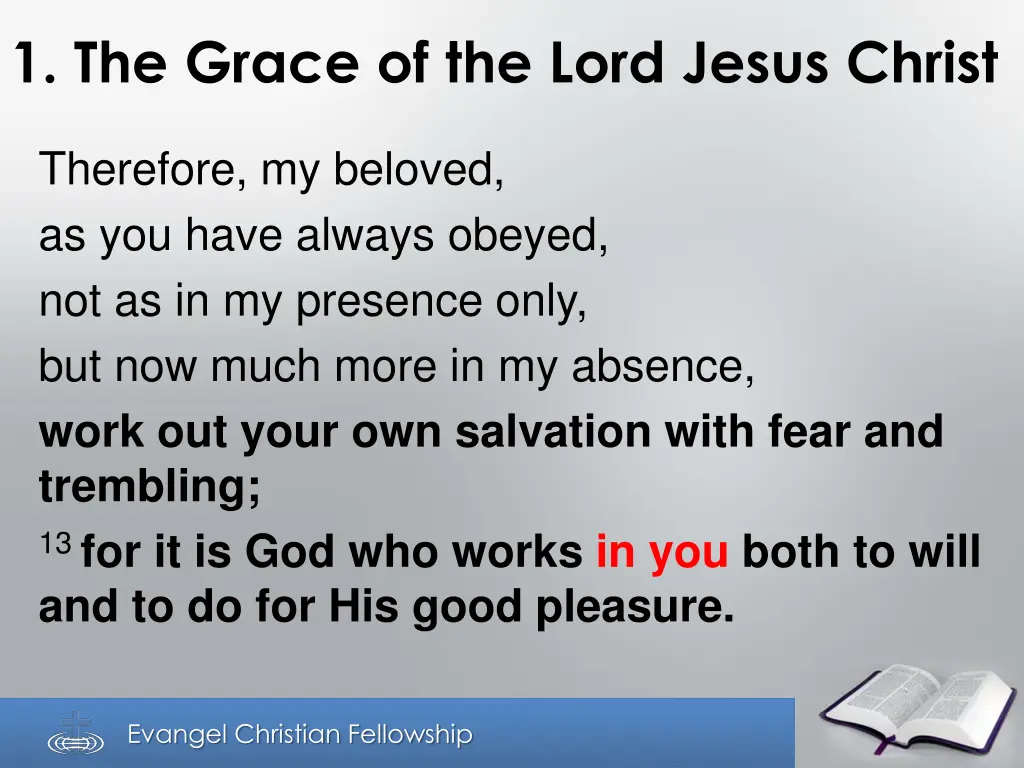 1 the grace of the lord jesus christ 5