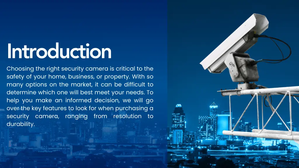 introduction choosing the right security camera