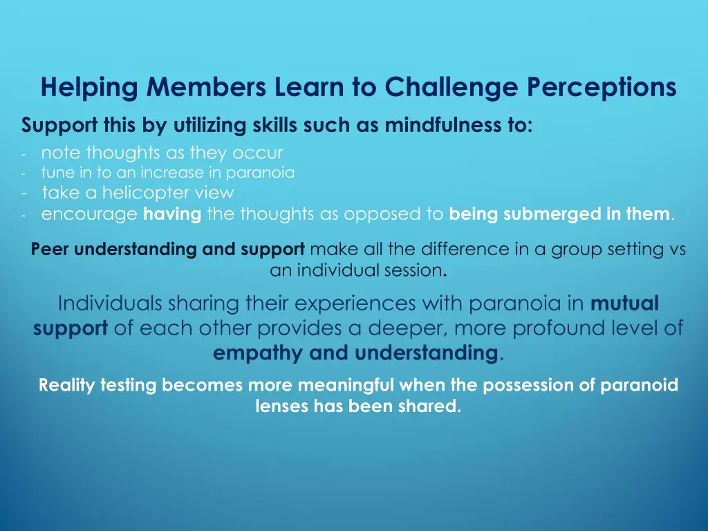 helping members learn to challenge perceptions 1