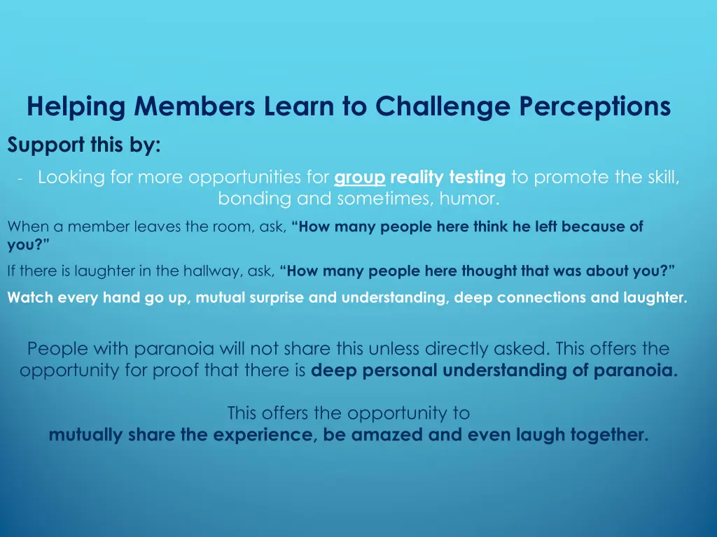 helping members learn to challenge perceptions 2