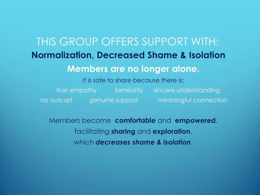 this group offers support with normalization