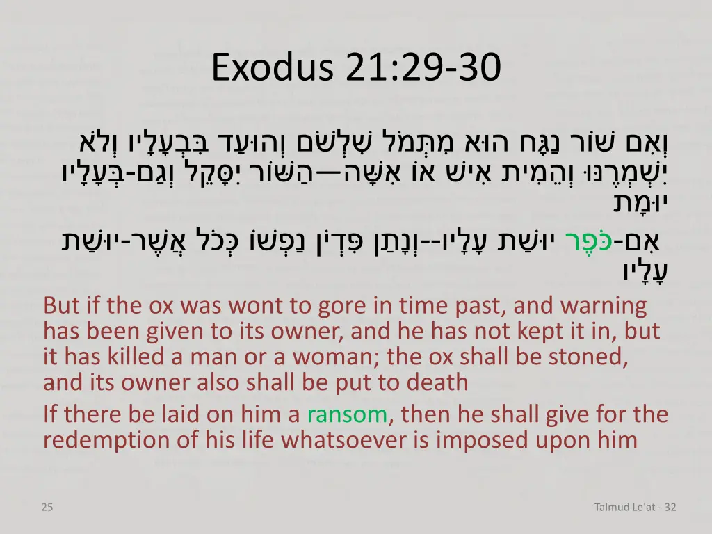 exodus 21 29 30