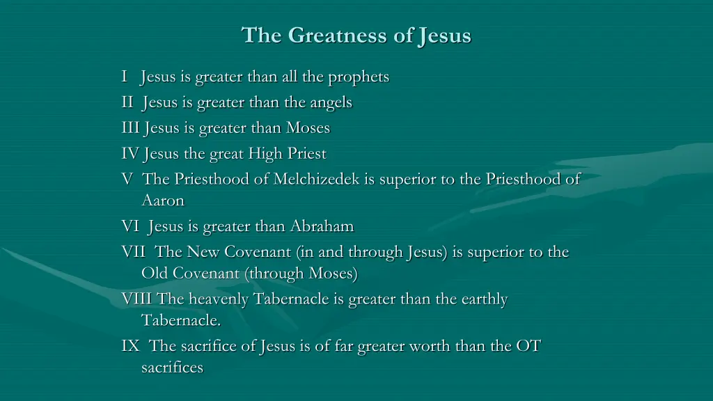 the greatness of jesus