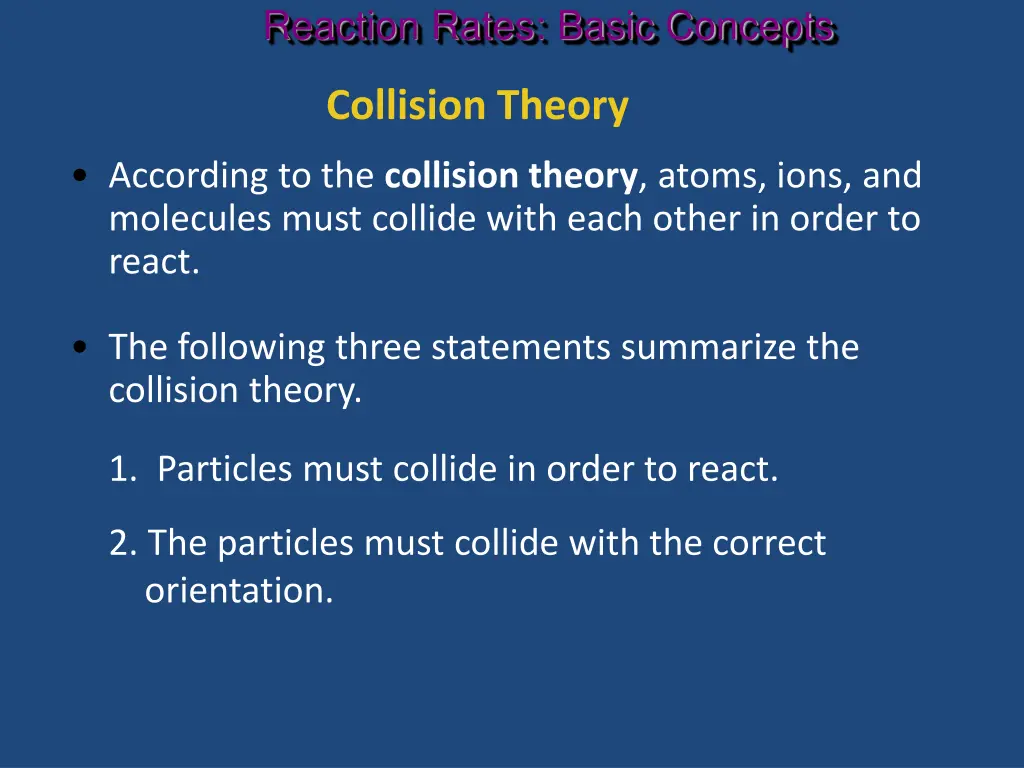 reaction rates basic concepts