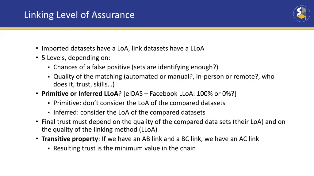 linking level of assurance