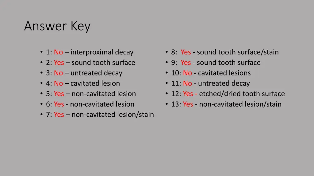 answer key